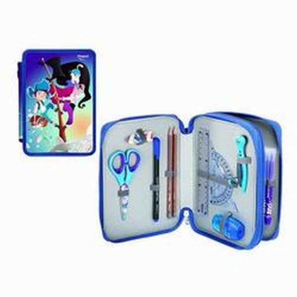 PLUMIER ESCOLAR MAPED DOBLE CREMALLERA PIRATA 34 PIEZAS 2 PISOS